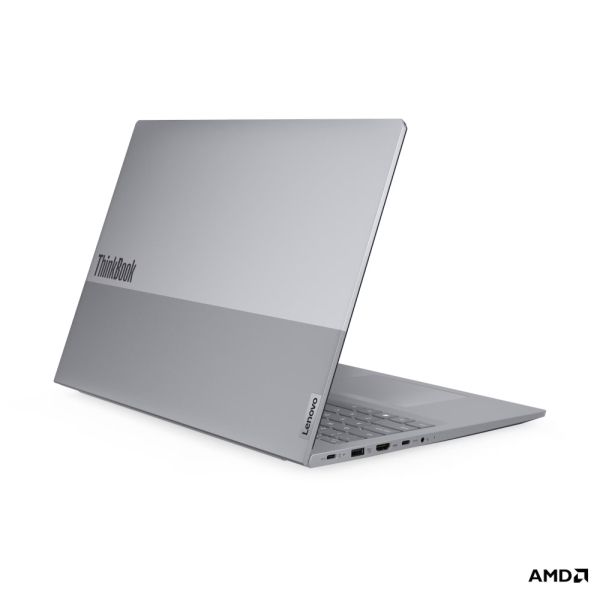 Лаптоп Lenovo ThinkBook 16 G9 AMD Ryzen 7 250 (up to 5.1GHz, 16MB), 32GB (16+16) SODIMM DDR5-5600, 512GB SSD, 16" WUXGA (1920x1200) IPS AG, AMD Radeon 780M Graphics, FHD&IR Cam, Backlit KB, WLAN, BT, 3 cell, DOS, 3Y CCI