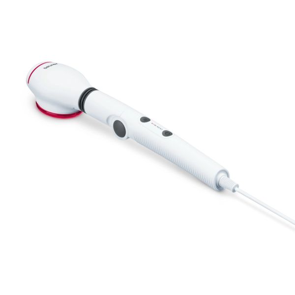 Масажор Beurer MG 44 infrared massager; Soothing vibration massage; Rotating massage head and 3-way adjustable handle; Infrared heat; 3 function levels; 4 interchangeable massage attachments