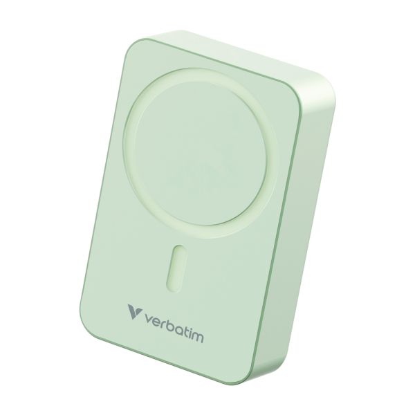 Външна батерия Verbatim Charge 'n' Go Essentials Power Bank Magnetic Wireless 20000mAh Green
