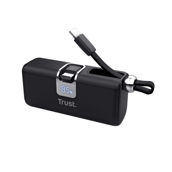 Външна батерия TRUST Pacto 5000 mAh Pocket Powerbank Black
