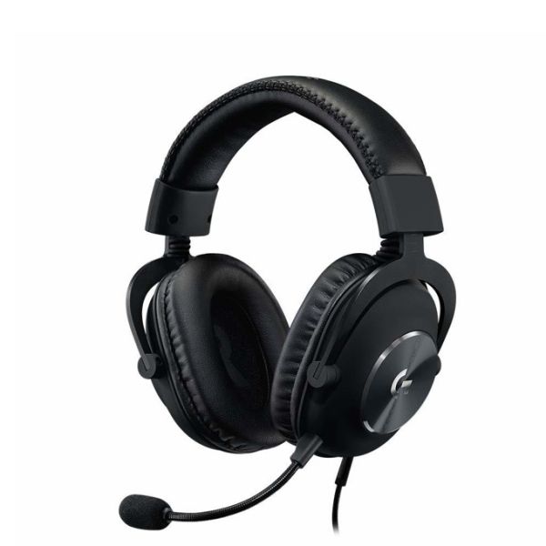 Слушалки Logitech PRO X Headset, PRO-G 50 mm Drivers, 7.1 DTS Headphone:X 2.0 Surround, Leather/Mesh Memory Foam Ear Cushions, Blue Voice Microphone, Black