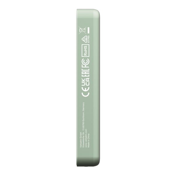 Външна батерия Verbatim Charge 'n' Go Essentials Power Bank Magnetic Wireless 10000mAh Green