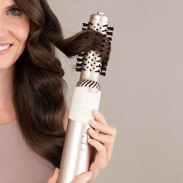Електрическа четка за коса Beurer HT 85 Rotaiting  hot air brush, ionic function, caremic coating, 2 interchangeable attachments: Heated brush and curling brush, 2 heat settings & cold air setting