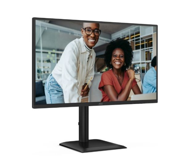 Монитор AOC 27E4U, 27" IPS WLED, 1920x1080@120Hz, 4ms GtG, 300cd m/2, 1500:1, 20M:1 DCR, Adaptive Sync, FlickerFree, Anti Blue Light, 2Wx2, Tilt, Height Adjust, Pivot, Swivel, D-SUB, HDMI, USB Hub