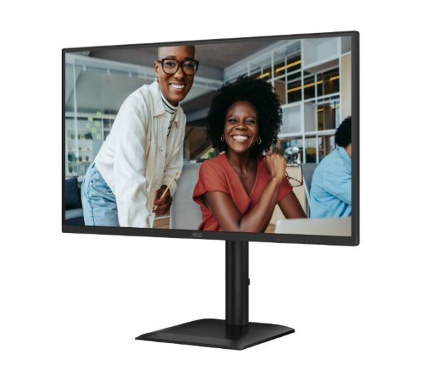 Монитор AOC 27E4U, 27" IPS WLED, 1920x1080@120Hz, 4ms GtG, 300cd m/2, 1500:1, 20M:1 DCR, Adaptive Sync, FlickerFree, Anti Blue Light, 2Wx2, Tilt, Height Adjust, Pivot, Swivel, D-SUB, HDMI, USB Hub