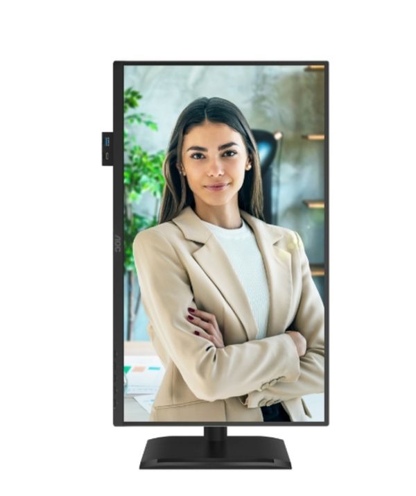 Монитор AOC 24P4U, 23.8" IPS WLED, 1920x1080@120Hz, 4ms GtG, 300cd m/2, 1500:1, 20M:1, Adaptive Sync, Anti Blue Light, FlickerFree, 2Wx2, Tilt, Height Adjust, Pivot, Swivel, D-SUB, HDMI, DP, USB hub
