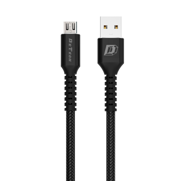 Кабел за данни DeTech DE-C25M, Micro USB, 1.0m