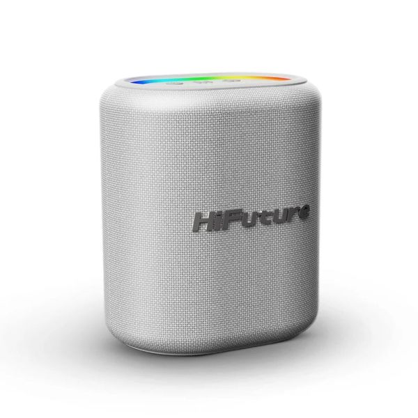 Тонколони HiFuture Vocalist100 Silver, 20W Output, Karaoke Enable, Two Wireless Microphone, 4000mAh Battery (Support Power Bank), RGB Lighting, Pair to Play (TWS Mode), Bluetooth 5.3
