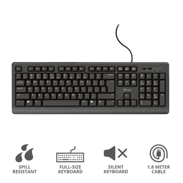 Клавиатура TRUST Primo Keyboard BG layout