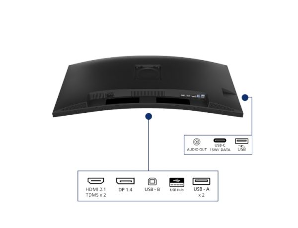 Монитор Philips 34B2N3500C, 34" Curved 1500R, VA, WLED, 3440x1440@120Hz, 4ms GtG, 350cd m/2, 3500:1, 50M:1 DCR, Adaptive Sync, FlickerFree, SoftBlue, 5Wx2, Tilt, Height Adjust, Swivel, 2xHDMI, DP, USB hub