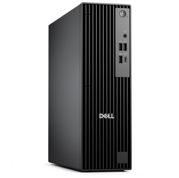 Настолен компютър Dell Pro Slim QCS1250, Intel Core Ultra 5 235 (13 TOPS NPU, 14 cores, up to 5.0GHz), 16GB: 1 x 16GB, DDR5, up to 5600 MT/s, 512GB SSD, Integrated Graphics, Wi-Fi 6E, Keyboard&Mouse, 180W, Win 11 Pro, 3Y PS