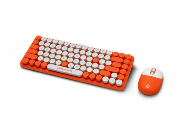 Комплект PackardBell The Dot Combo, PBA 600, BT Keyboard and mouse, Ergonomic Slim Design, Quiet Keys, US layout, Orange