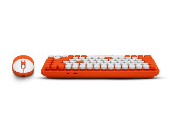 Комплект PackardBell The Dot Combo, PBA 600, BT Keyboard and mouse, Ergonomic Slim Design, Quiet Keys, US layout, Orange
