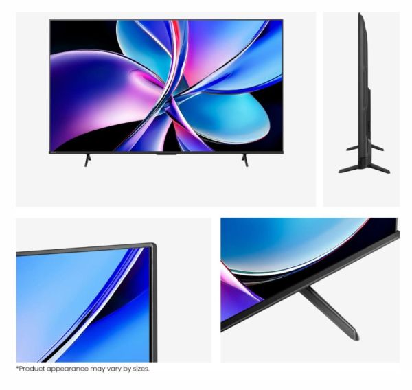 Телевизор Hisense 55" E7Q Pro, 4K Ultra HD 3840x2160, QLED, Quantum Dot, 144Hz, HDR 10+ adaptive, HLG, Dolby Vision, DTS Virtual X, Smart TV, WiFi 5GHz, WiFi Direct, BT, Anyview Cast, 3xHDMI, 2xUSB, LAN, CI+, DVB-T2/C/S2, Black