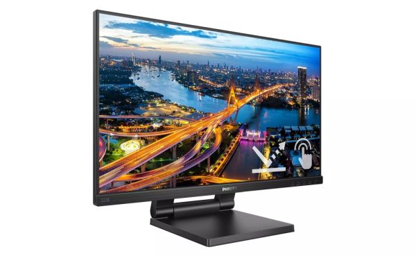 Монитор Philips 222B1TC/00, 21.5" Touch (anti-glare), IPS, WLED, 1920x1080@75Hz, 4ms GTG, 250cd m/2, 1000:1, DCR 50M:1, Adaptive Sync, FlickerFree, Low Blue Mode, 2Wx2, Tilt, Height Adjust, D-SUB, HDMI, DP, USB hub