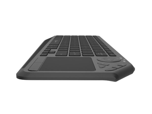Клавиатура Natec Turbot 2 Keyboard, US, Wireless, BT, 2.4GHz, X-Scissors with Touchpad for Smart TV, Black-Gray