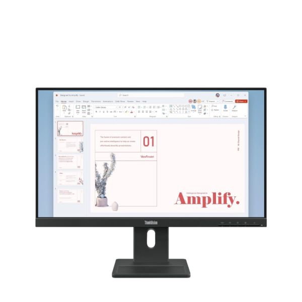 Монитор Lenovo ThinkVision E24-40 23.8" IPS, WLED, 1920x1080, 16:9, 4ms, 100Hz, 250 cd/m2, 1300:1, HDMI, DP, VGA, Speakers 2Wx2, Tilt, Swivel, Pivot, Height Adjust Stand