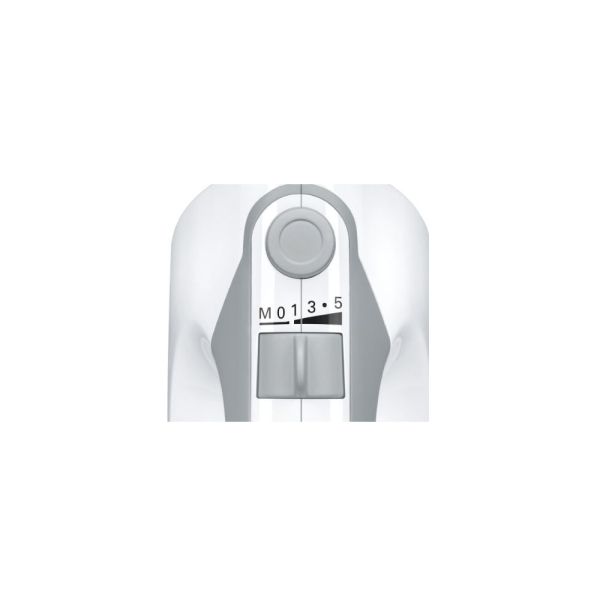 Миксер Bosch MFQ36400, Hand mixer, 450 W, 5 speed settings, additional pulse/turbo setting, white/grey