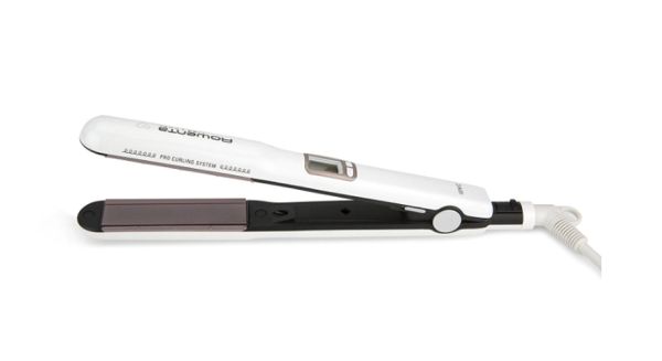 Преса Rowenta SF7660F0 Liss & Curls Premium Care, cashemere keratin coating, ionic function, liss optimizer (silicon strip), LCD screen, 2 settings (130-200C), fast heat up (30'), auto-off (60"), lock system, floating plates