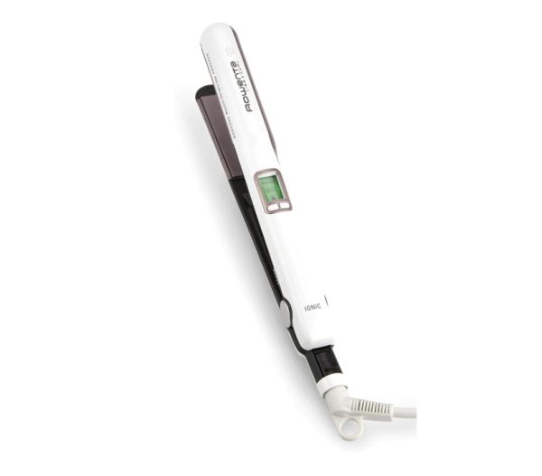 Преса Rowenta SF7660F0 Liss & Curls Premium Care, cashemere keratin coating, ionic function, liss optimizer (silicon strip), LCD screen, 2 settings (130-200C), fast heat up (30'), auto-off (60"), lock system, floating plates