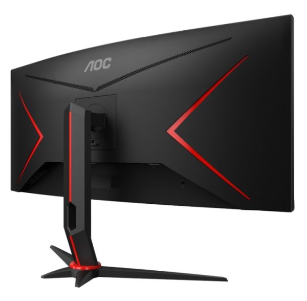Монитор AOC CU34G2XP/BK, 34" Curved 1500R VA, WLED, 3440x1440@180Hz, 1ms GtG, 1ms MPRT, 430 cd/m2, 4000:1, 80M:1 DCR, Tilt, Height Adjust, Swivel, 2xHDMI, 2xDP, USB hub