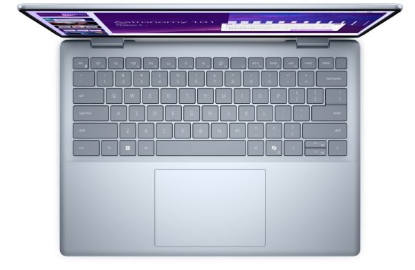 Лаптоп Dell 14 Plus 2-in-1 DB04250, Intel Ultra 5 226V (40 TOPS NPU, 8 cores, up to 4.5 GHz), 14" 16:10 FHD+(1920x1200) Touch 300nits WVA AG, 16GB, LPDDR5X, 8533MT/s (onboard), 512GB M.2 SSD PCIe, Intel Arc, FHD RGB and Mic, Wi-Fi 7, FPR, Backlit Kb, Win 
