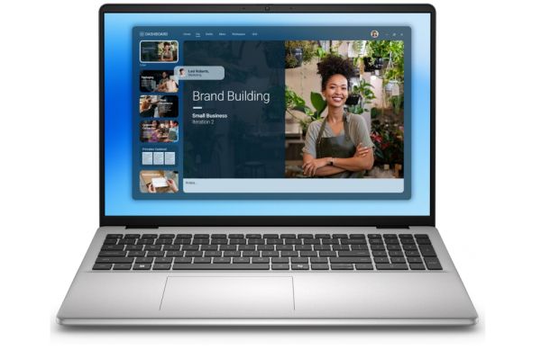 Лаптоп Dell 16 DC16251, Intel Core 7 150U (10 cores, up to 5.4 GHz), 16.0" FHD+(1920x1200) AG, 300nits, 16GB, 2x8GB, DDR5, 5200 MT/s, 1TB M.2 PCIe, NVIDIA GeForce MX570A with 2GB GDDR6, Cam, FPR, Wi-Fi 6E, Backlit Kb, Ubuntu, Silver, Aluminium 3Y PS