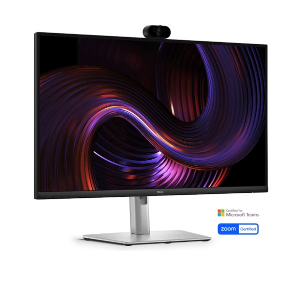 Монитор Dell P2726DEV, 27" Webcam Monitor, IPS Anti-Glare, 5ms, 100 Hz, 1500:1, 350 cd/m2, QHD 2560x1440, 99% sRGB, HDMI, Display Port, USB-C Hub, RJ45, Webcam, KVM Switch, PD 90W, Height Adjustable, Pivot, Swivel, Tilt, Black