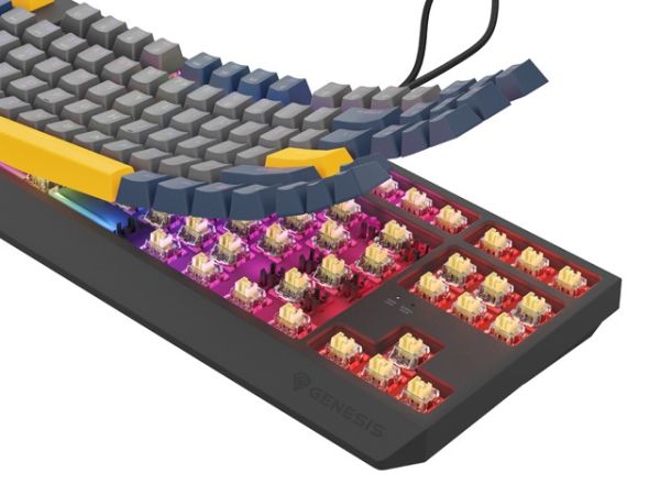 Клавиатура Genesis Gaming Keyboard Thor 230 TKL Naval Blue Negative US RGB Mechanical Outemu Panda