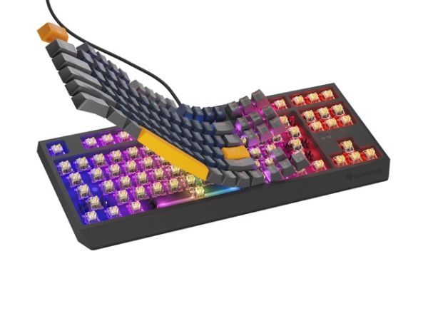 Клавиатура Genesis Gaming Keyboard Thor 230 TKL Naval Blue Positive US Black RGB Mechanical Outemu Panda
