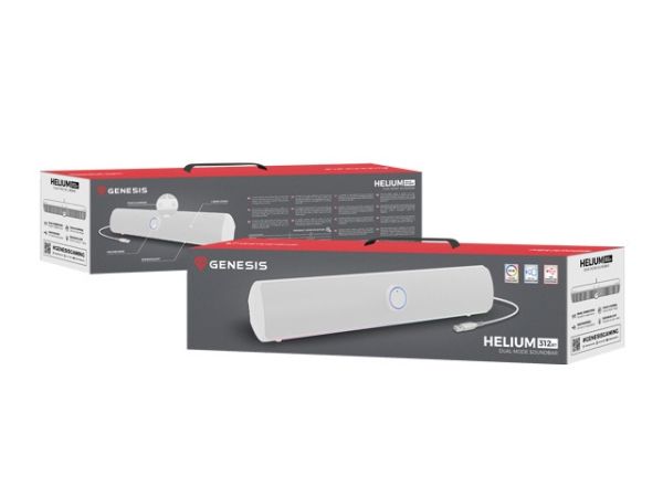 Аудио система Genesis Soundbar Helium, 312BT, 2.0 Bluetooth, White