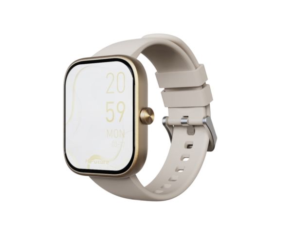 Часовник HiFuture Lume Champagne Gold, 1.85 " IPS, Powered by Dual Core, Aerospace-Grade Ultra Light Aluminum Frame, Bluetooth Call, 3D User Interface, 1ATM Waterproof, 24/7 True Heart Rate & Blood Oxygen Sensor, 100+ Sports Mode, Up to 7 days daily use