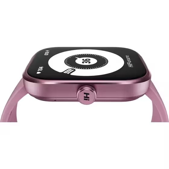 Часовник HiFuture Lume Pro Pink, 1.85 " AMOLED, Always on Display, Powered by Dual Core, Aerospace-Grade Ultra Light Aluminum Frame, Bluetooth Call, 3D User Interface, 1ATM Waterproof, 24/7 True Heart Rate & Blood Oxygen Sensor, 100+Sports Mode, Up to 7 d