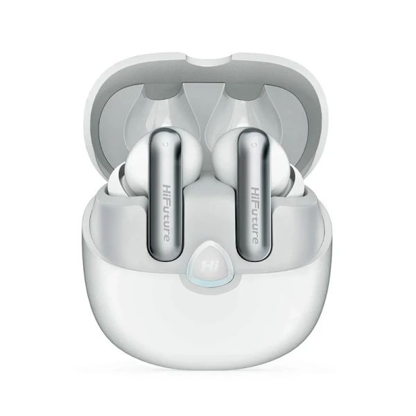 Слушалки HiFuture SonicAir White, 4MICS ENC, 35 Hours Playtime,  Wireless 5.3, 10MM Driver, Soft Bass, Comfort Fit