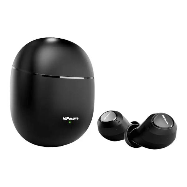 Слушалки HiFuture OlymBuds3 Black, Comfort Fit TWS Earbuds, Powerful Bass, 25Hours Playtime, Wireless 5.3, 6MM Driver, Comfort Fit, Super Light Weight