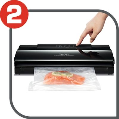Уред за вакуумиране Tefal VT254070  Vacupack classic plastic,  automatic "vaccum & seal", 18 bags included, vertical storage, seal functions, stop function