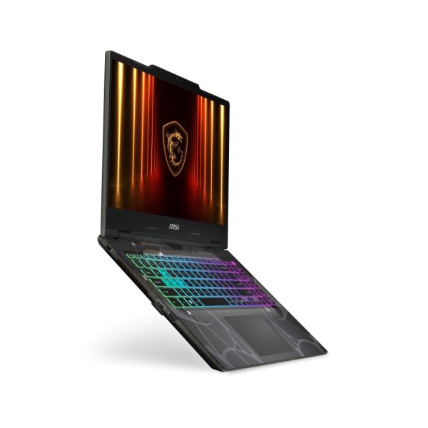 Лаптоп MSI Cyborg 15 B13WFKG, i7-13620H (10C/16T, up to 4.90GHz, 24 MB), GeForce RTX 5060 8GB GDDR7 572 AI TOPS, 15.6" FHD (1920x1080), 144Hz, IPS-Level, 16GB DDR5 5200MHz, 512GB PCIe Gen4x4 SSD, WiFi 6E, BT 5.3, 4 Zone RGB Kbd, NO OS, 55.2Whr, 2.1kg