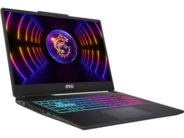 Лаптоп MSI Cyborg 15 A13UCK, i5-13420H (8C/12T, up to 4.60GHz, 12 MB), GeForce RTX 3050 4GB GDDR6, 15.6" FHD (1920x1080), 144Hz, IPS-Level, 16GB DDR5 5200MHz, 512GB PCIe Gen4x4 SSD, WiFi 6E, BT 5.3, 4 Zone RGB Kbd, NO OS, 53.5Whrs, 1.98 kg