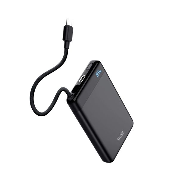 Външна батерия TRUST Fiera 10.000 Powerbank Fixed Cable
