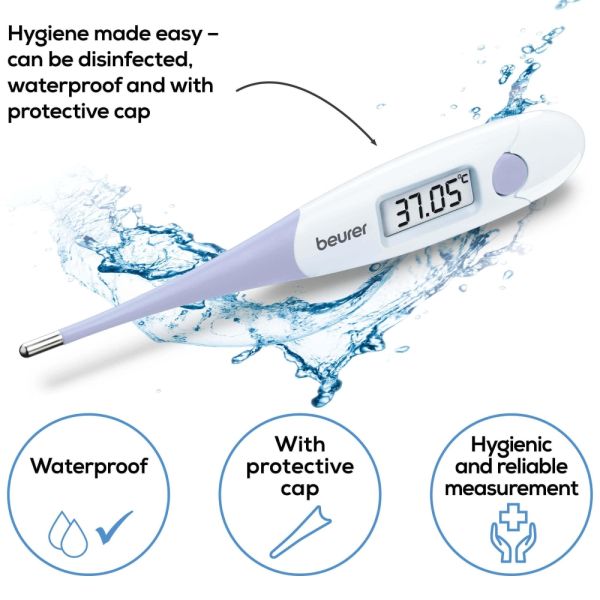 Термометър Beurer OT 20 BasalControl Basic - Ovulation thermometer; Suitable for oral & vaginal measurements; Can be disinfected, Waterproof, Measuring time: Up to 3 minutes