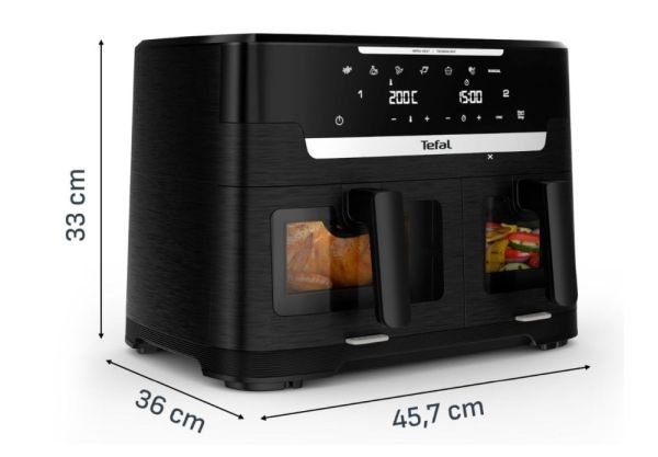 Уред за здравословно готвене Tefal EY9478E0 Xxl Dual Easy Fry Ir Blk Eu