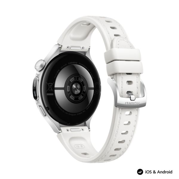 Часовник Huawei Watch 6, Leib-L19L, White, 42.3 mm, 1.38-inch LTPO OLED color screen, 2.4 GHz, BT5.0 and BR+BLE, 64 GB; RAM 2GB, 4G LTE FDD, IP68, IP69, 5ATM, 40-meter diving grade waterproof, NFC, Batt 3 days, 540 mAh + Huawei FreeBuds 7i Conch-T010 Whit