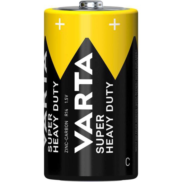 Усилена цинкова батерия  Varta Super Heavy Duty R14 