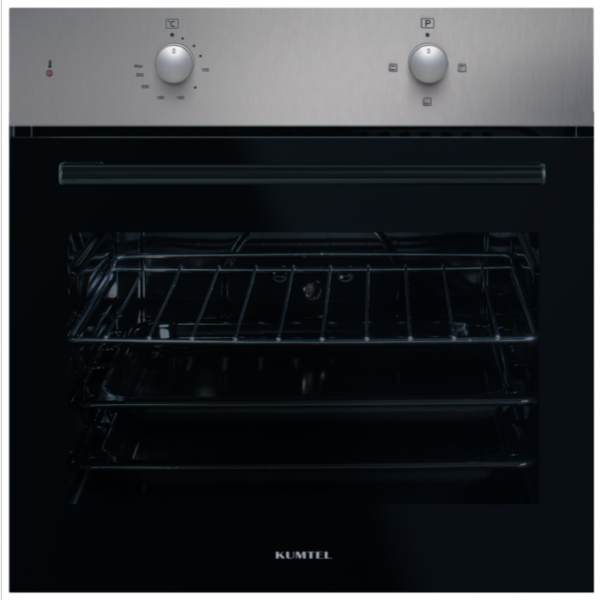 Фурна за вграждане KUMTEL B66-S2 – 56 литра, 1600W, инокс панел, 3 програми