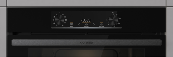 Фурна за вграждане Gorenje BO6735E05B – 77 литра, функция „Пица“, телескопични водачи, клас A