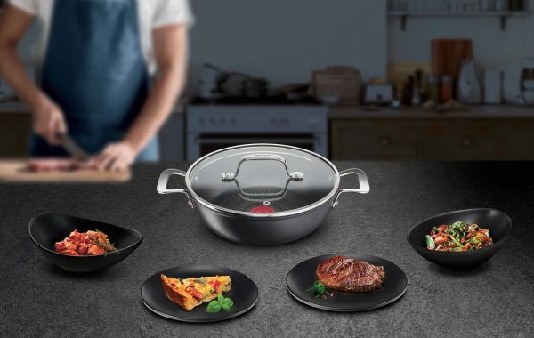 Дълбок тиган Tefal Unlimited G2557172 – 26 см, две дръжки, Titanium Anti-Scratch, Индукция