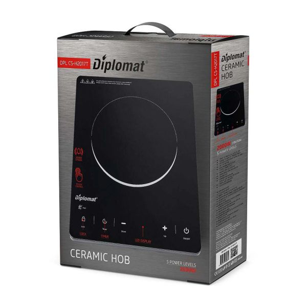 Керамичен котлон Diplomat DPL CS-H2017T – компактен, мощен и сигурен