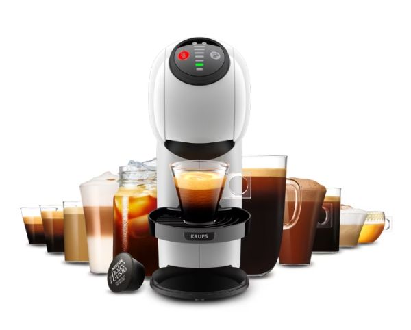 Кафемашина Krups KP243110 Genio S White – стил, персонализация и перфектно кафе всеки път