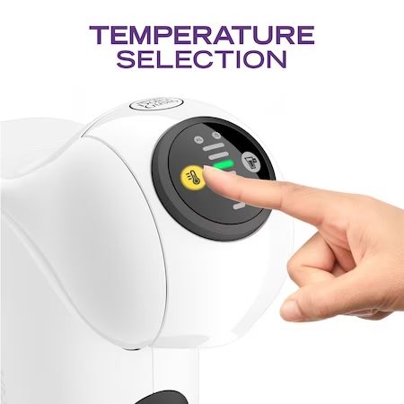 Кафемашина Krups KP243110 Genio S White – стил, персонализация и перфектно кафе всеки път