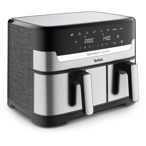 Еър Фрайър Tefal EY905D10, 2 отделни кошници 5.1 L + 3.2 L, Air Fry & Grill